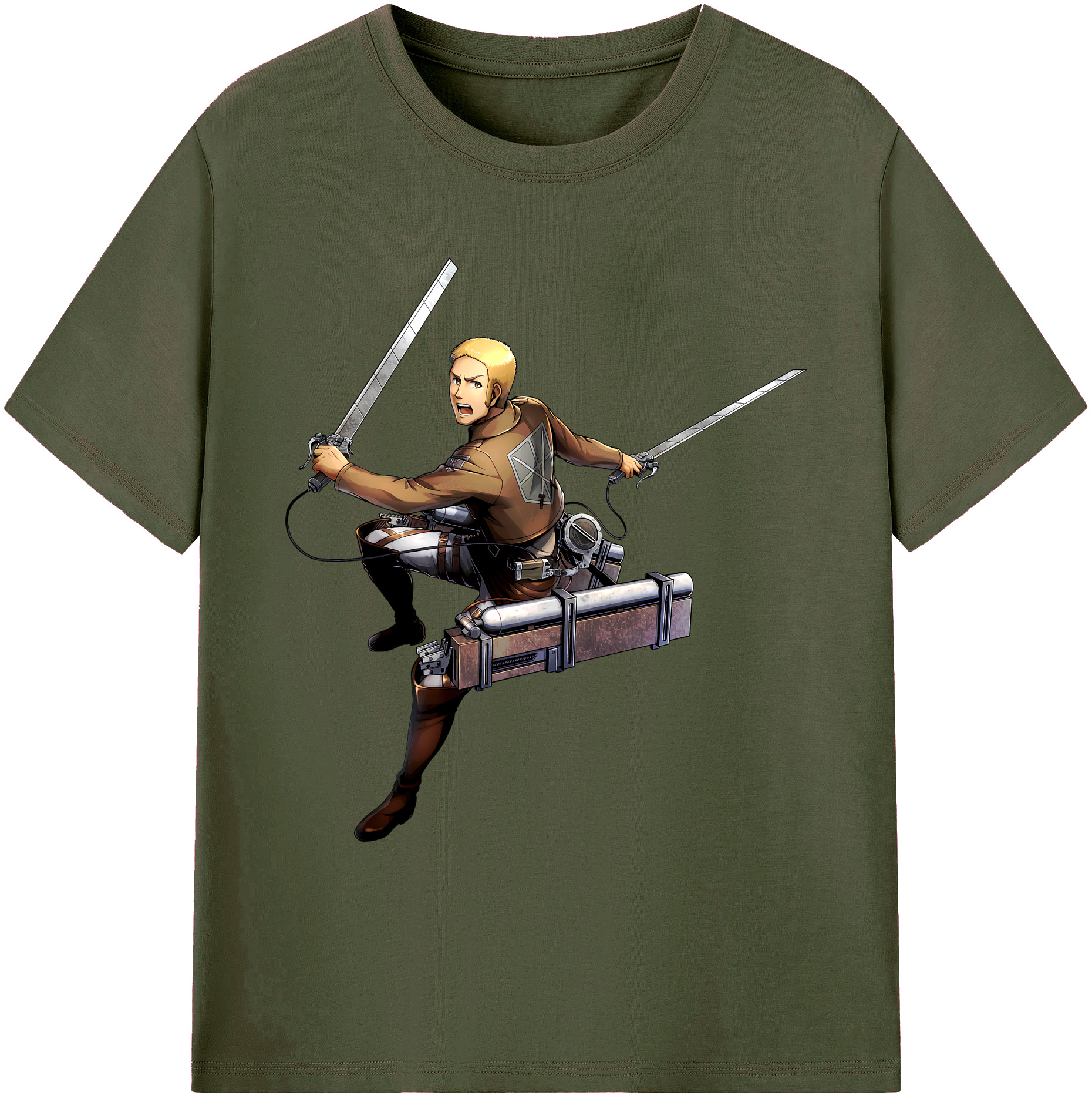 （画像用） 進撃の巨人 ライナー・ブラウン Attack on Titan Reiner Braun 綿100％ メンズ半袖Tシャツ｜肌触りやわらか＆通気性